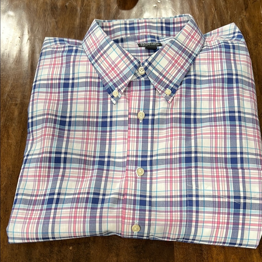 Joseph A Banks Classic Plaid Tall Men's Shirt 4X